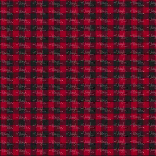 Printed Vinyl & HTV RED AND BLACK BUFFALO PLAID