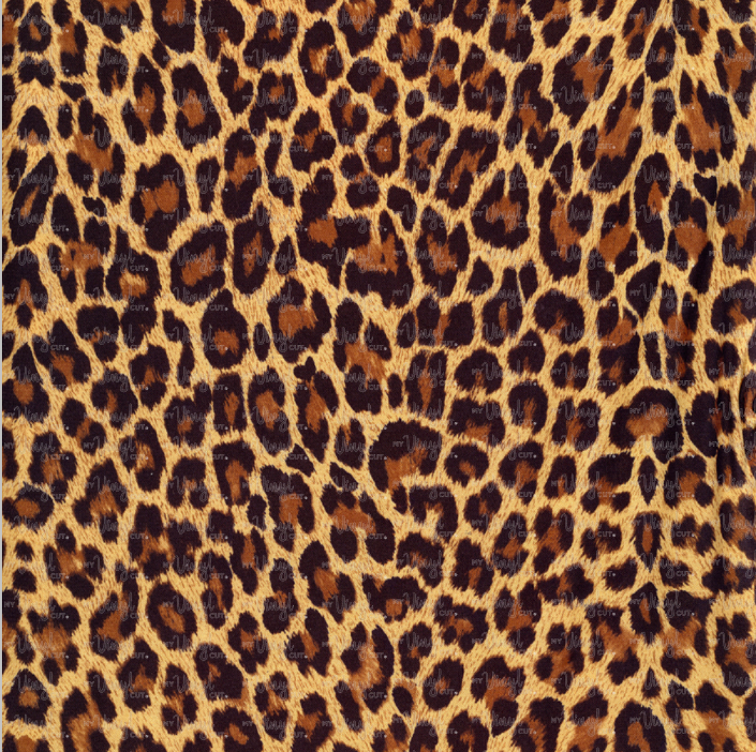 Printed Vinyl & HTV REALISTIC LEOPARD PRINT