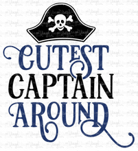 Load image into Gallery viewer, HTV Transfer Cutest Captain Around