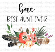 Load image into Gallery viewer, Waterslide Decal bae Best Aunt Ever