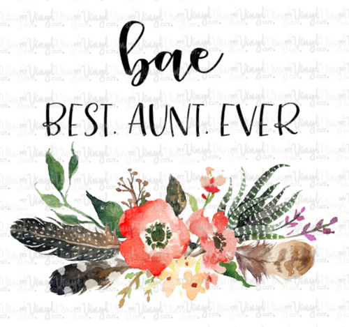 Waterslide Decal bae Best Aunt Ever