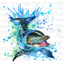 Load image into Gallery viewer, Waterslide Decal Dolphin peeking out of the water