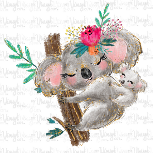 Waterslide Decal Mama and Baby Koala