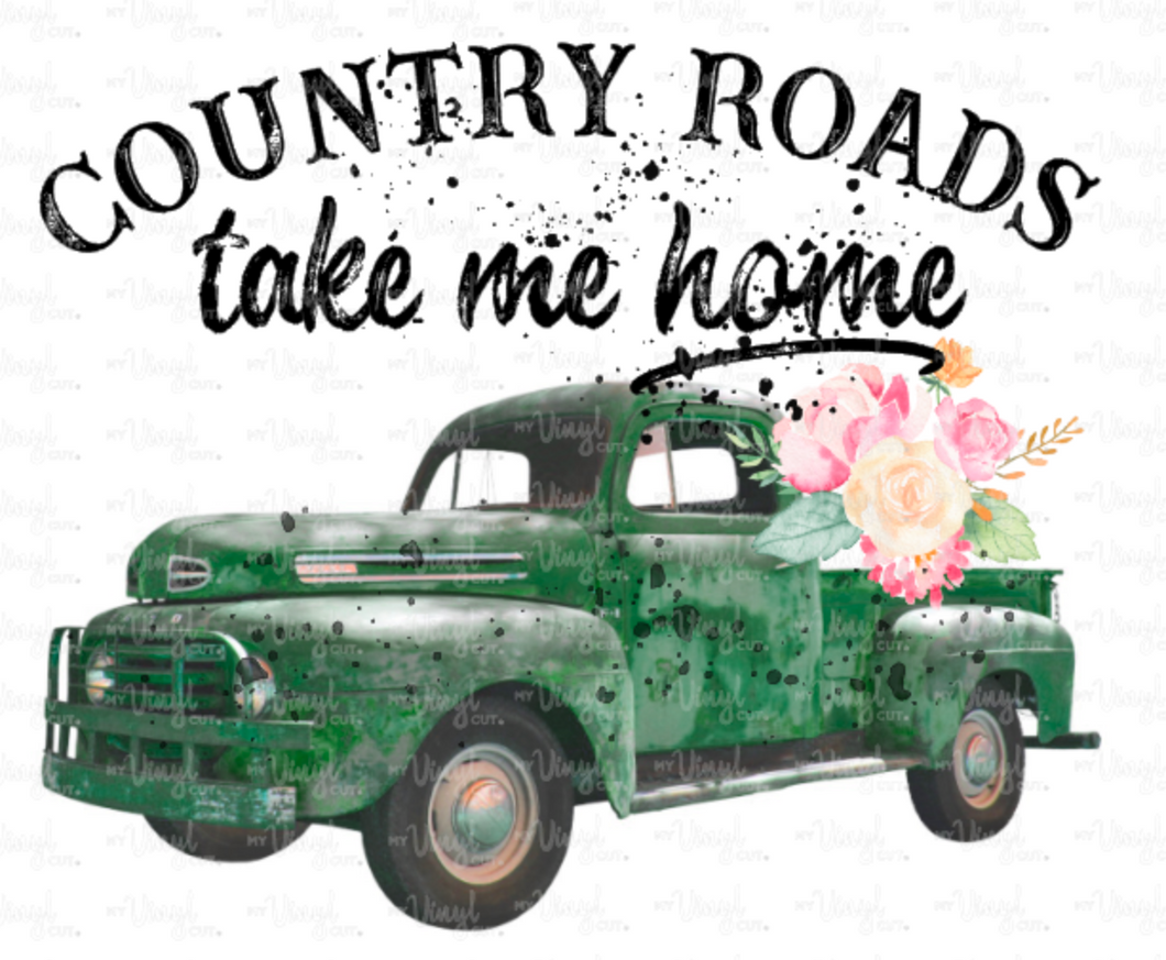 Waterslide Decal 39H Country Roads Take Me Home (dirty)