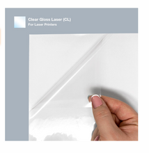 Load image into Gallery viewer, My Vinyl Cut Brand Blank Sticker KIT 10 Printable Sheets + 10 Assorted Glossy Holographic Laminate INKJET or LASER
