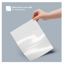 Load image into Gallery viewer, My Vinyl Cut Brand Blank Sticker KIT 10 Printable Sheets + 10 Assorted Glossy Holographic Laminate INKJET or LASER