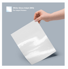 Load image into Gallery viewer, My Vinyl Cut Brand Blank Sticker KIT 10 Printable Sheets + 10 Assorted Glossy Holographic Laminate INKJET or LASER