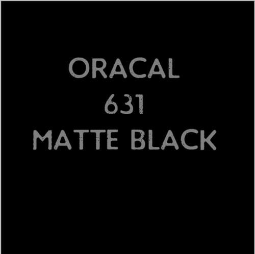 Oracal 631 Matte Black 12 x 12 inch sheet (removable adhesive)