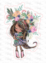 Load image into Gallery viewer, Sticker 3D Garden Dark Skin Girl with Straight Hair