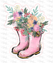 Load image into Gallery viewer, Sticker 3H Garden Pink Boots with Flowers