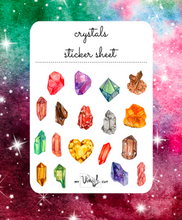 Load image into Gallery viewer, Sticker Sheet | Set 1 | Set of little planner stickers Crystals 5 x 7