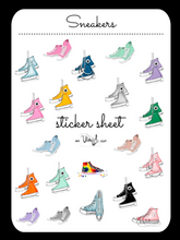 Load image into Gallery viewer, Sticker Sheet | Set 10 | planner stickers | Sneakers | 5 x 7 inch sheet | permanent adhesive | waterproof ink