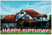 Load image into Gallery viewer, Yard Art Watermelon Foil Balloon Birthday Lawn Lettering PURCHASE Outdoor Party Decorations