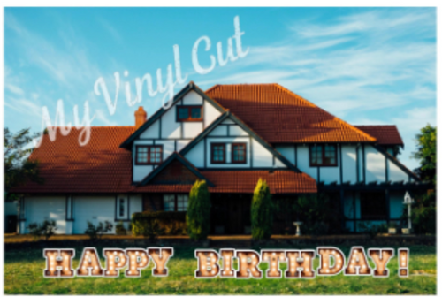 Yard Art Vintage Marquee Happy Birthday Outdoor Sign RENTAL