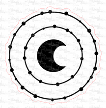 Load image into Gallery viewer, Sticker 7P Yoga Element Moon with Frame CLEARANCE