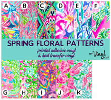 Load image into Gallery viewer, Printed HTV LILY FLORAL Heat Transfer Vinyl 12 x 12 inch sheet