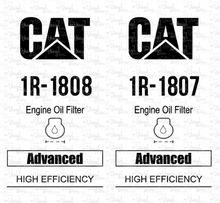 Load image into Gallery viewer, Digital Download CAT Oil Filter Label Vector and Raster Files