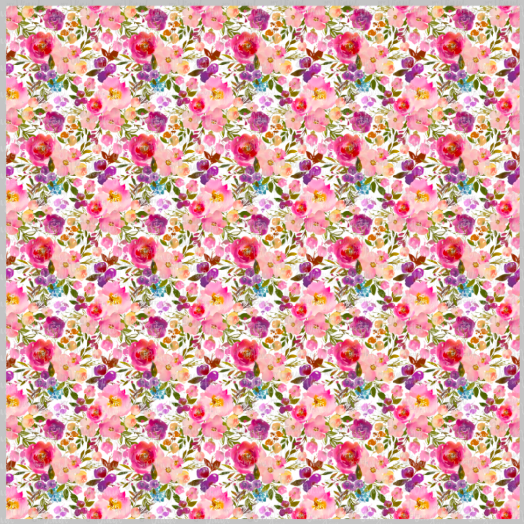 Printed HTV Fairy Flowers Patterned Heat Transfer Vinyl 12 x 12 sheet