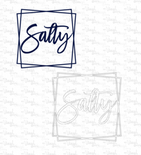 Load image into Gallery viewer, Digital Download Salty in Gold Shimmer in a Double Square Frame JPG PNG SVG DXF files