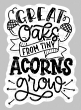Load image into Gallery viewer, Sticker 1G Great Oaks from Tiny Acorns Grow