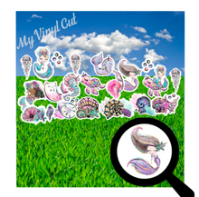 Load image into Gallery viewer, Yard Art Mermaids 21 pc Set Birthday Lawn Lettering PURCHASE Outdoor Party Decorations