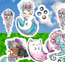 Load image into Gallery viewer, Yard Art Mermaids 21 pc Set Birthday Lawn Lettering PURCHASE Outdoor Party Decorations