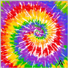 Load image into Gallery viewer, Printed Adhesive Vinyl TIE DYE RAINBOW Patterned Vinyl 12 x 12 sheet