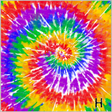 Load image into Gallery viewer, Printed Adhesive Vinyl TIE DYE RAINBOW Patterned Vinyl 12 x 12 sheet