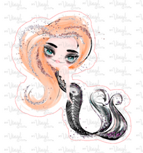 Load image into Gallery viewer, Sticker 19D Halloween Mermaid Orange Hair