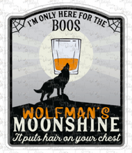 Load image into Gallery viewer, Sticker 16E Wolfman's Moonshine Label