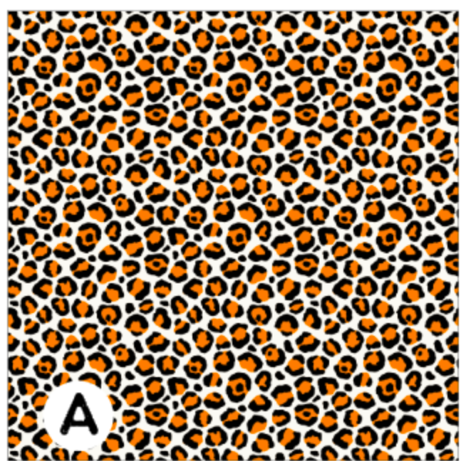 Printed Adhesive Vinyl Halloween Animal Prints Pattern Vinyl 12 x 12 inch sheets