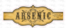 Load image into Gallery viewer, Sticker 25H Vintage Arsenic Label Wrap 4 inches wide
