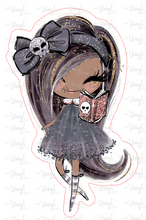 Load image into Gallery viewer, Sticker | 20A4 Halloween Girl Yellow Hair | Waterproof Vinyl Sticker | White | Clear | Permanent | Removable | Window Cling | Glitter | Holographic