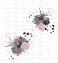 Load image into Gallery viewer, Sticker | 20P Halloween Flower Bunch | Waterproof Vinyl Sticker | White | Clear | Permanent | Removable | Window Cling | Glitter | Holographic