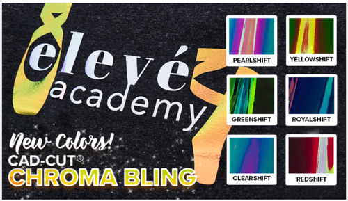 Stahls Chroma Bling New Colors Added! Heat Transfer Vinyl HTV 12 x 12 sheets