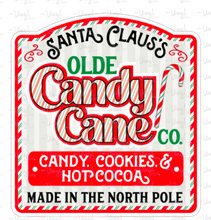 Load image into Gallery viewer, Sticker (#26G) Santa Claus's Olde Candy Cane Co.