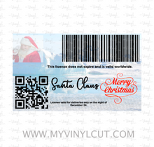 Load image into Gallery viewer, Santa License | Santa Sleigh License | Lost Drivers License | Christmas Decorations | Christmas Eve Tradition