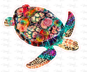 T Shirt Transfer | 17L | Watercolor Sea Turtle | HTV | Clear HTV | Sublimation | Press at home
