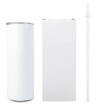 Load image into Gallery viewer, Drinkware 20 oz Funny Boobies Cleavage Tall Skinny Tumbler Sublimated Design