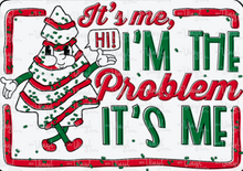 Load image into Gallery viewer, T Shirt Transfer | Christmas Cake | DTF | HTV | Clear HTV | Sublimation | Press at home