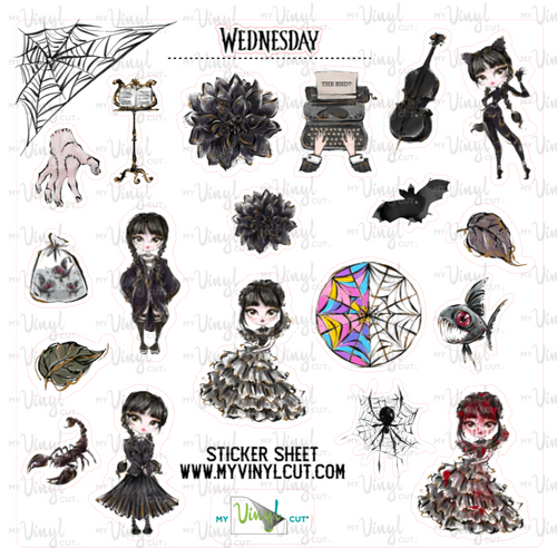 Sticker Sheet Wednesday 12 x 12 inch Full Sheet
