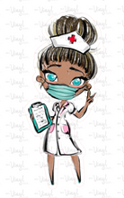 Load image into Gallery viewer, Sticker | 22H | Nurse | Waterproof Vinyl Sticker | White | Clear | Permanent | Removable | Window Cling | Glitter | Holographic