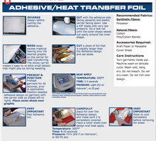 Load image into Gallery viewer, Stahls&#39; Adhesive Heat Transfer Vinyl HTV 11&quot; sheets Clear adhesive for foils fabrics