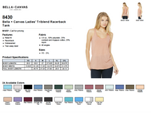 Load image into Gallery viewer, Bella Ladies Triblend Racerback Tank