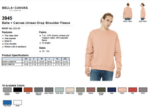 Load image into Gallery viewer, Bella Unisex Drop Shoulder Fleece