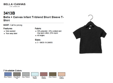 Load image into Gallery viewer, Bella Canvas Infant Triblend Short Sleeve T Shirt