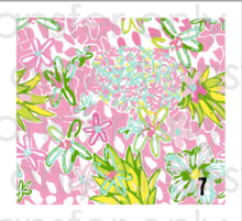 Load image into Gallery viewer, Printed HTV PREPPY PINK AND GREEN Pattern Heat Transfer Vinyl 12 x 12 inch sheet