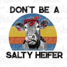 Load image into Gallery viewer, Waterslide Decal 13C Don't Be A Salty Heifer