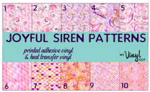 Load image into Gallery viewer, Printed HTV JOYFUL SIREN Patterned Heat Transfer Vinyl 12 x 12 inch sheet