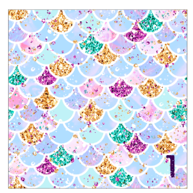 Printed Adhesive Vinyl MERMAIDS, PLEASE Patterned Vinyl 12 x 12 inch sheet